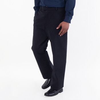 Straight-Leg Pleated Trousers