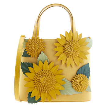Ferragamo Sunflower Applique Tote Bag 210303 744255 8057553281174