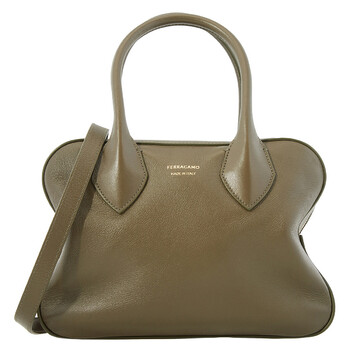 Ferragamo Black Star Leather Top-Handle Bag 218958 773339