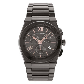 Ferragamo Edge Chronograph Quartz Black Dial Men display picture 2
