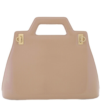 Ferragamo Ladies Beige Wanda Leather Mini Bag 213485 762495