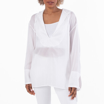 White Hooded Tunic Oversized Top 13C498 764282