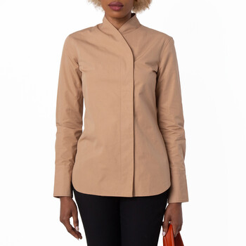 Burberry Cotton Jacket With Puttee Collar, Brand Size 4 ( US Size