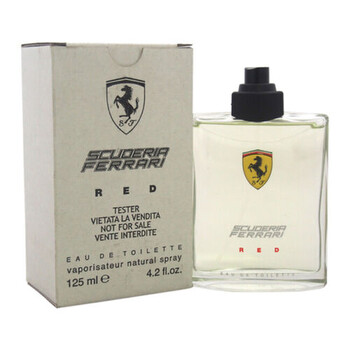Red Scuderia / Ferrari EDT Spray No Cap Tester 4.2 oz (125 ml) (m) 8002135111448