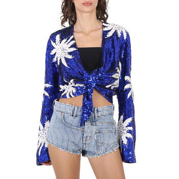 Sequins Embroidery Top, Brand Size 1 BAHAMAS-BLUE