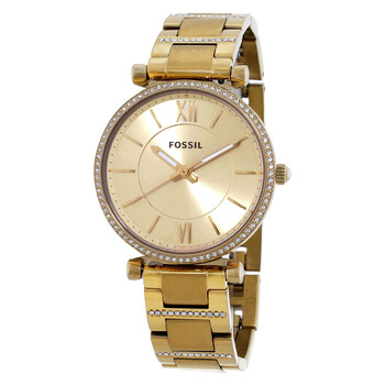 Carlie Quartz Crystal Gold Dial Ladies Watch ES5465