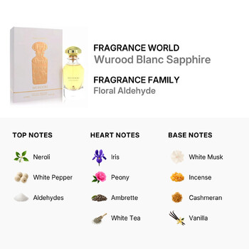 Ladies Wurood Blanc Sapphire EDP Spray 3.4 oz Fragrances 6291106488012