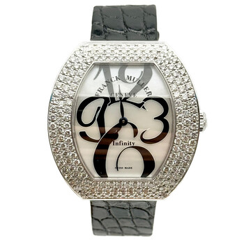Infinity Quartz Diamond White Dial Ladies Watch 3535 QZ A D3-BLK