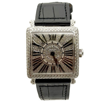 Master Square Quartz Diamond Ladies Watch 6002 S QZ D CD-BLK