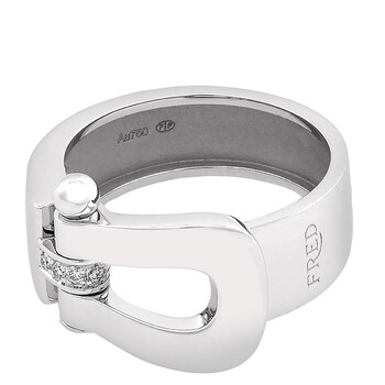 Force 10 Large Model 18k White Gold Ring, Size 58