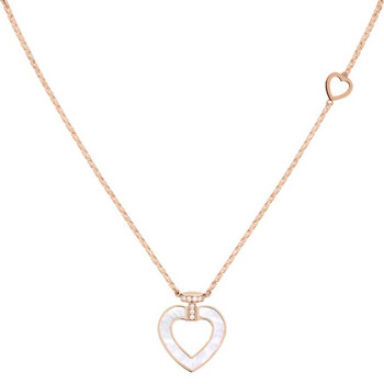 Pretty Woman 18k Rose Gold Diamond Heart Necklace 7B0275-000