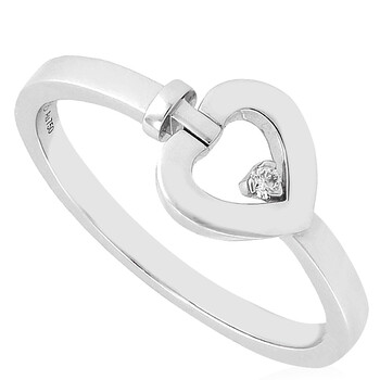 Pretty Woman Mini Ring in White Gold with Diamond 4B0972
