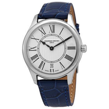 Classics Silver Dial Blue Leather Ladies Watch FC-220MS3B6 Classics Silver Dial Blue Leather Ladies Watch FC-220MS3B6