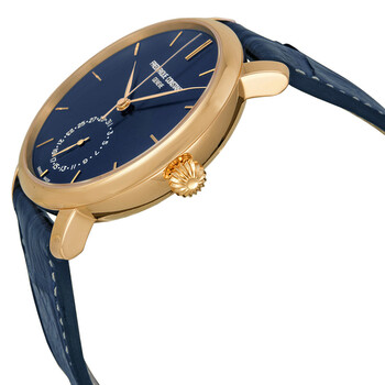 Slimline Navy Dial Navy Leather Men's Watch FC-710N4S4