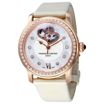 World Heart Mother of Pearl Dial Rose Gold-plated Ladies Watch FC-310WHF2PD4