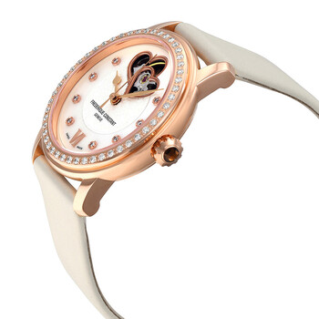 World Heart Mother of Pearl Dial Rose Gold-plated Ladies Watch FC-310WHF2PD4