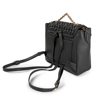 Ladies Pin Cometa S Leather Backpack In Asphalte