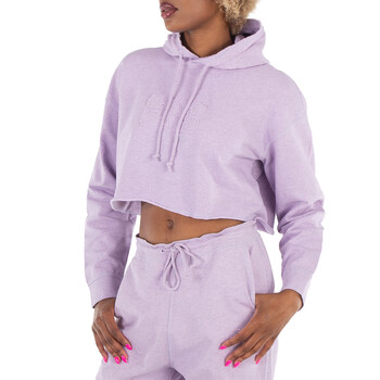 Misty Lilac Isoli Cropped Oversized Hoodie