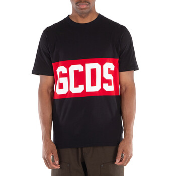 Black Logo Band Cotton T-Shirt