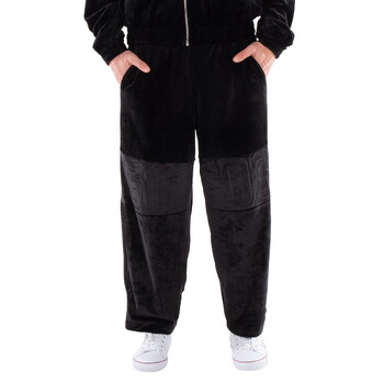 Logo Embroidered Velvet Pants