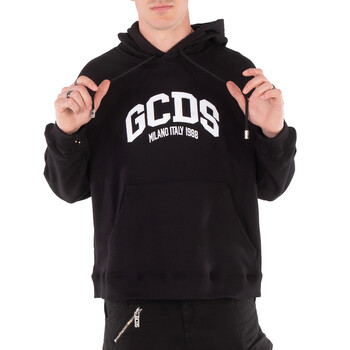 Tシャツ・カットソー GCDS Men T-shirt Black A2OM2304JB9 99 Gcds Black Logo Lounge Cotton T-Shirt, Size X-Small