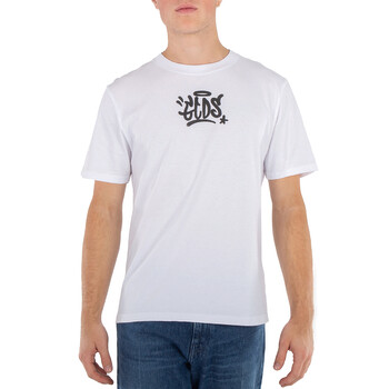 White Graffiti Print Cotton T-Shirt