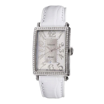 Glamour Automatic White Dial Ladies Watch 6209NV