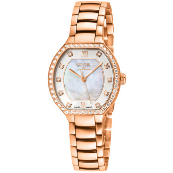 Lugano Diamond Mother of Pearl Dial Ladies Watch 14251B