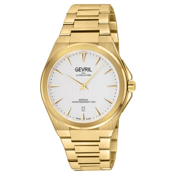 Gevril Montauk Hand Wind White Dial Men's Watch 49912B