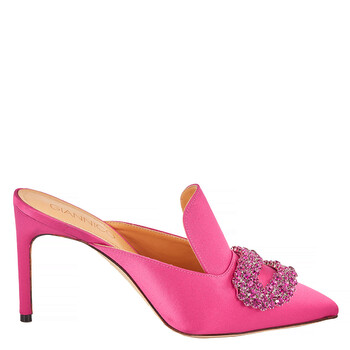 サンダル・ミュール Giannico FW21 DAPHNE PUMPS (GI0003.90CP_05448057) Giannico Ladies Ruby Red Daphne Glittered High-heel Mules