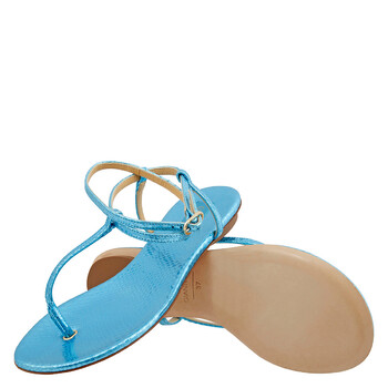 Ladies Kai Flip Flops Leather Flats