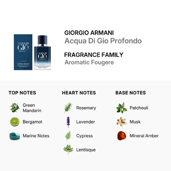 Men's Acqua Di Gio Profondo EDP Spray 1.0 oz Fragrances 3614273953863