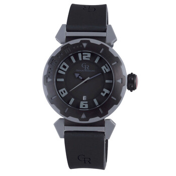 Ferrara Black IP Rotating Bezel Black Dial Men's Watch GR-5000-13-007