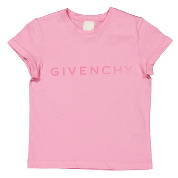 Girls 4G-Print Cotton T-Shirt - Pink H30079-465