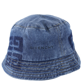 Givenchy Kids Logo-Print Denim Bucket Hat, Size 52 H30093  display picture 1