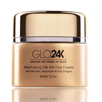 Moisturizing 24K AM Day Cream - with 24K Gold, Hyaluronic Acid & Collagen 1.7 oz Skin Care 680196962483