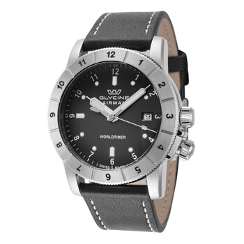 Airman Contemporary Worldtimer Quartz Black Dial Men's Watch