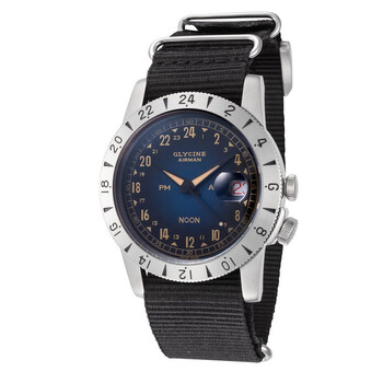 Glycine Airman Contemporary Worldtimer Quartz Blue Dial  display picture 3