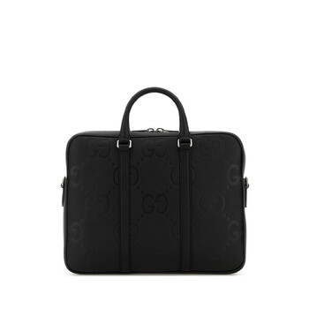Black Leather Briefcase 792264AABY0 1000