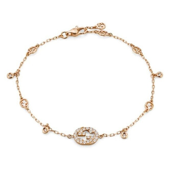 Bracelet Interlocking G With Diamonds Yba729403001