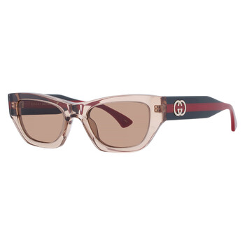 Gucci Brown Cat Eye Ladies Sunglasses GG2116S 002 52 