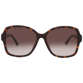 PHILIPP PLEIN スクエアフレムメカネ SPP038M 0722 Philipp Plein Brown Square Ladies Sunglasses SPP038M 0722 56