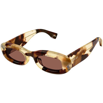 サングラス GUCCI SS25 Gucci - GG1906S - 001 (GG1906S 001) Gucci GG1906S 001 Rectangular Sunglasses Burgundy Havana