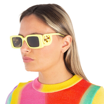 Brown Rectangular Ladies Sunglasses GG1325S 007 54