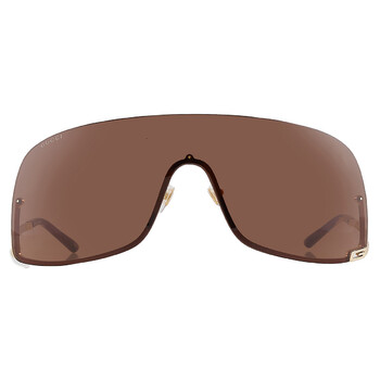 Celine Maxi Metal Triomphe Brown Shield Ladies Sunglasses  display picture 3