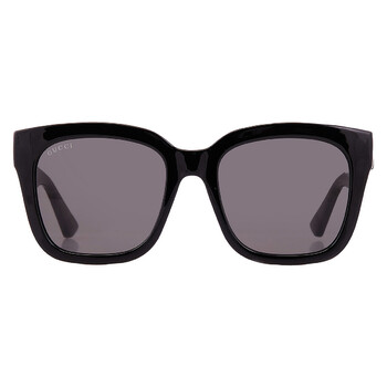 Gucci Grey Gradient Round Ladies Sunglasses GG0077SK 001 56
