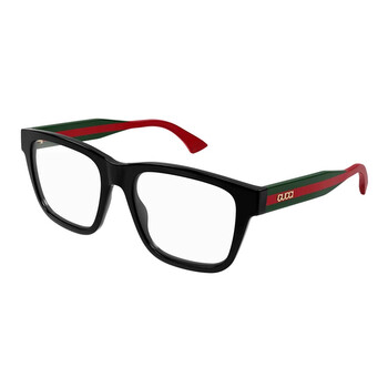メガネ Gucci GG1265O 004 Luxury Square Horn Frame, Large Gucci Eyeglasses Frames GG1265O 004 Polished Black Gold