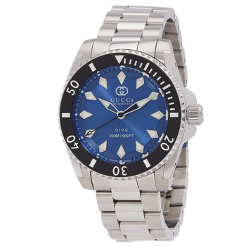 Gucci Dive Quartz Silver Dial Men's Watch YA136336
