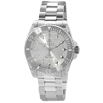 Gucci Dive Quartz Silver Dial Men's Watch YA136336