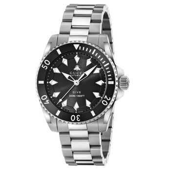 Gucci Dive Quartz Black Dial Men's Watch YA136218 731903466821